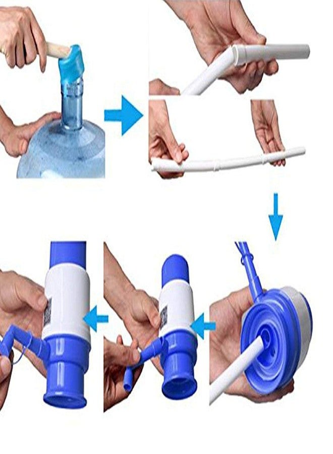 SEASPIRIT Plastic Hand Press Manual Aqua Water Pump Dispenser for Bottled Drinking Water-Bottle Cans, 20L -25L (Set of 01, Multicolour). - Image 5